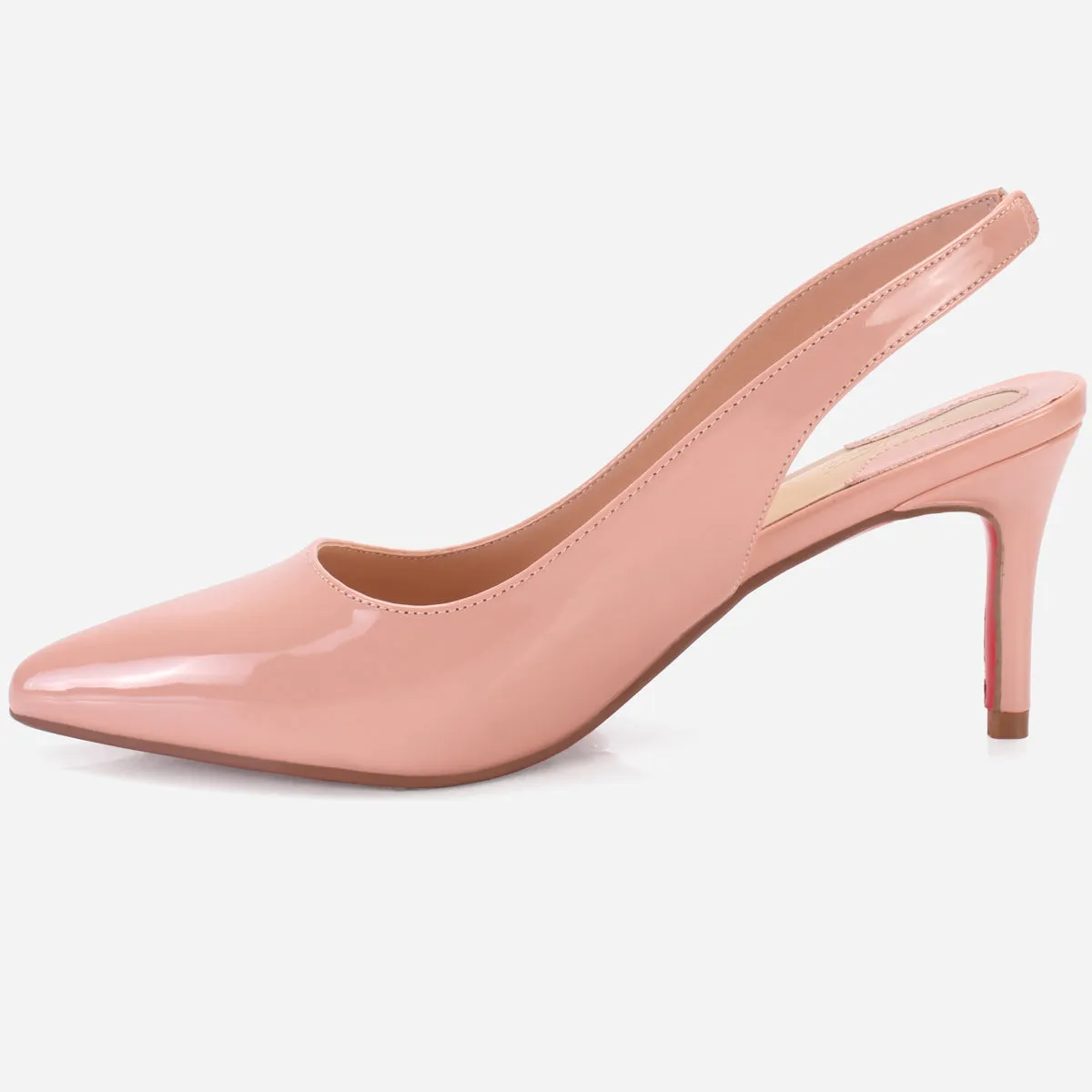 Womens "CRYSTAL" Elegent Sling Back Heeled Sandals