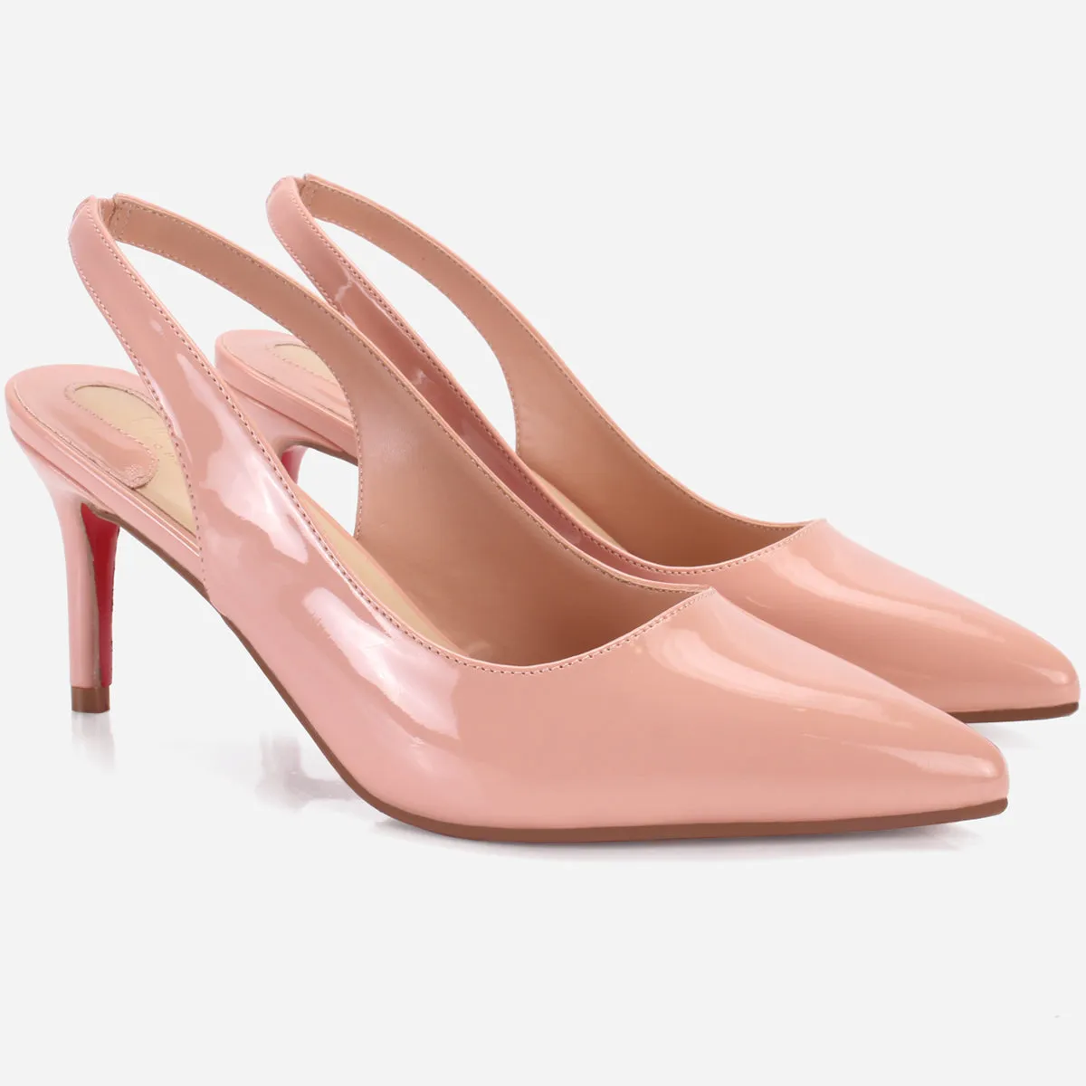 Womens "CRYSTAL" Elegent Sling Back Heeled Sandals