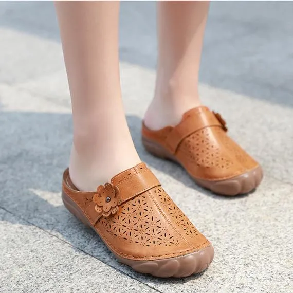 Women's vintage wedge clogs sandals soft comfy walking