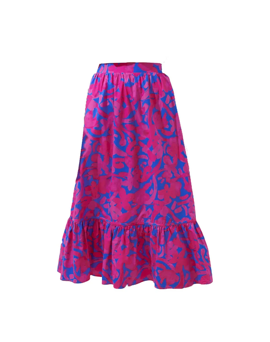 Yeraldi Berry Tatchi Ruffle Midi Skirt