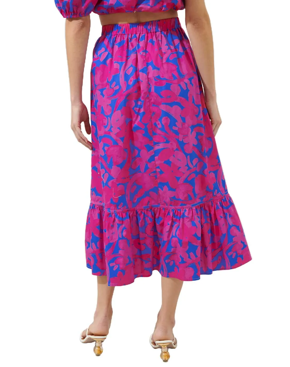 Yeraldi Berry Tatchi Ruffle Midi Skirt